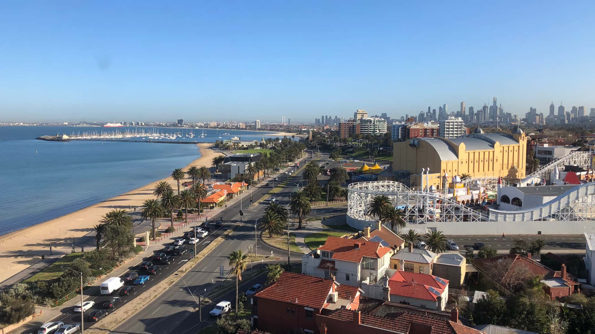 A view across St Kilda and its surrounding neighbourhoods